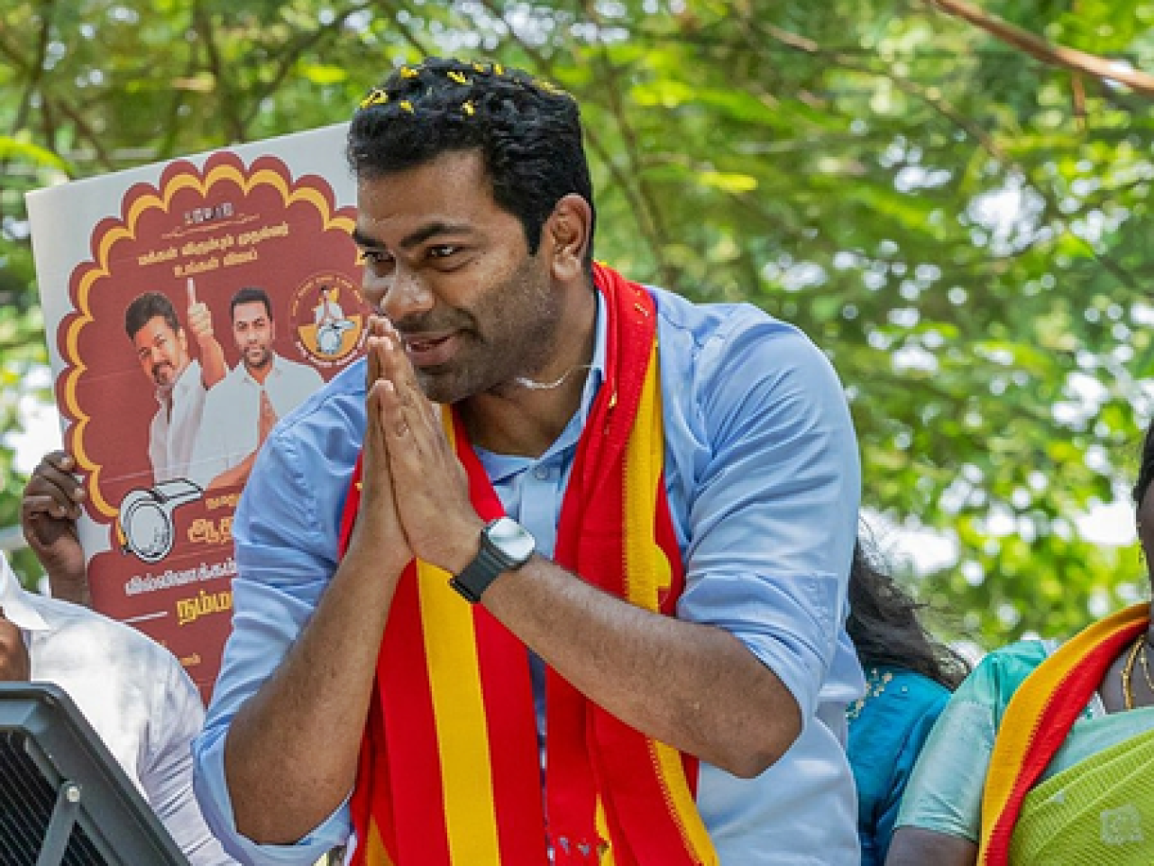 టీవీకే నేత ఆధ్యవ్ అర్జున్ డీఎంకేను విమర్శించారు