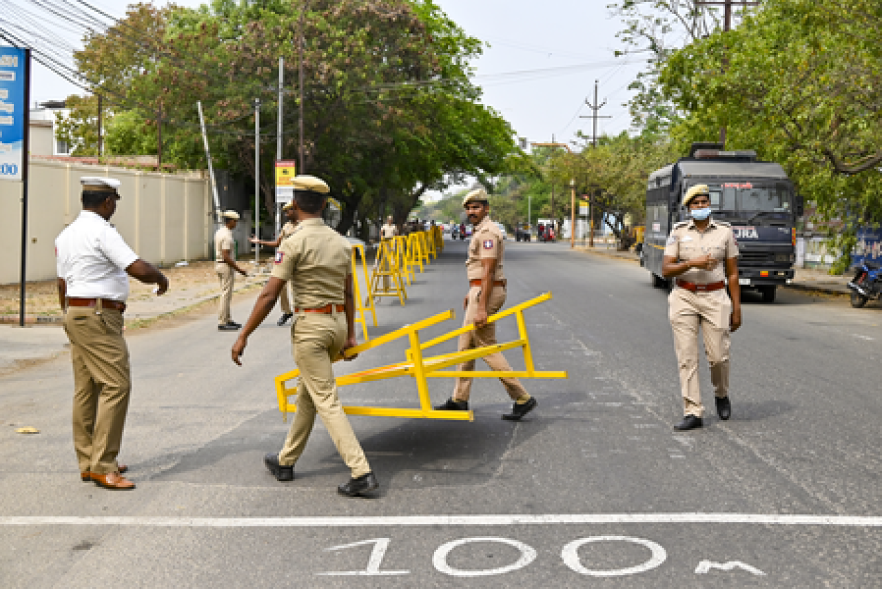 తమిళనాడులో ఎన్నికల గణనకు 22,000 పోలీసుల నియామకం