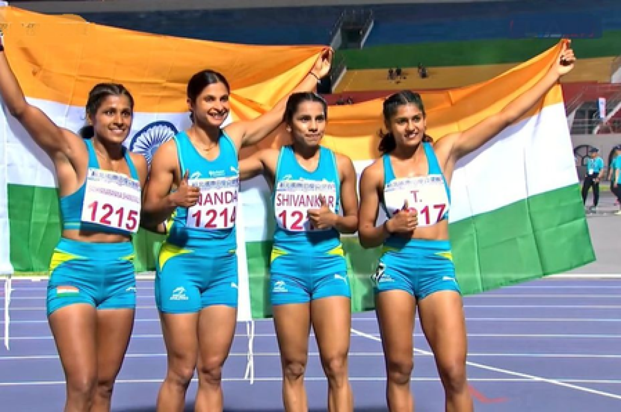 భారత మహిళా 4×100 మీటర్ రిలే టీమ్కు స్వర్ణ పతకం