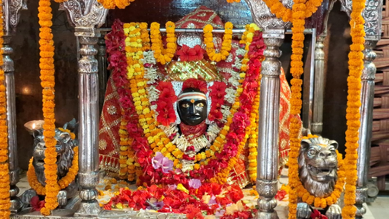 నవరాత్రి సందర్భంగా థావే దుర్గా మందిరంలో భక్తుల సందడి